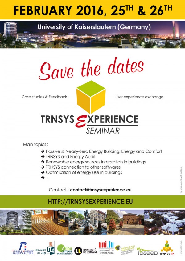 Visit TRNSYS Experience website at
      http://trnsysexperience.eu